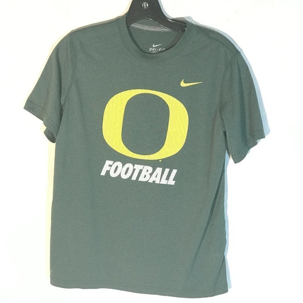 NIKE Dri Fit Oregon Football Green Activewear Short sleeve Tee T Shirt Large